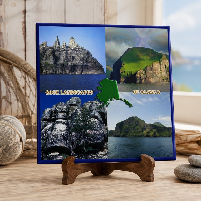 Rock Landscapes of Alaska Collage Tile (Rock Landscapes of Alaska Collage Ceramic Tile)