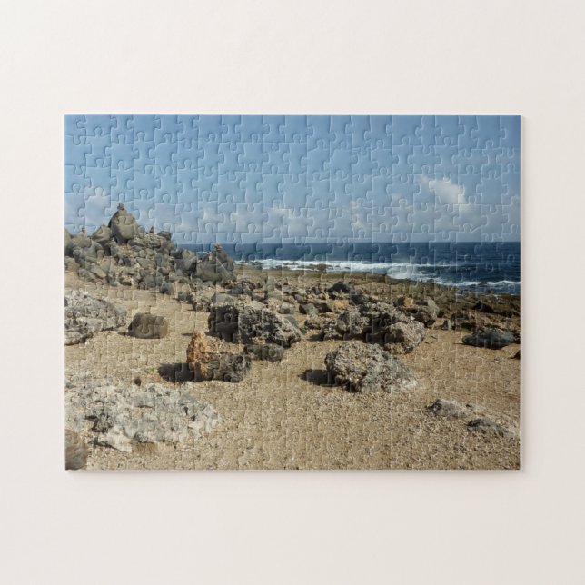 Rock Monuments on Aruban Coast Jigsaw Puzzle (Horizontal)