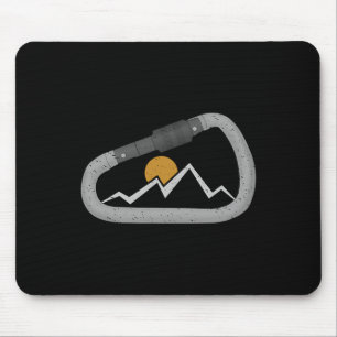 Rock Mountain Climbing Carabiner Harness Mountain Mouse Pad
