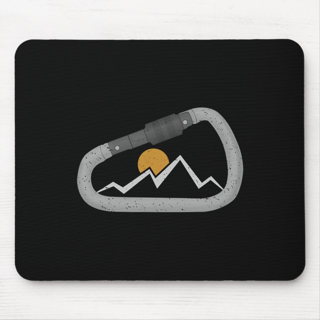 Rock Mountain Climbing Carabiner Harness Mountain  Mouse Pad (Front)