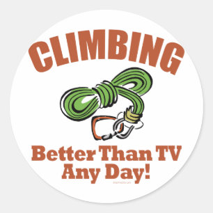 Rock, Mountain Climbing Classic Round Sticker