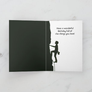 Rock, Mountain Climbing Climber Birthday  Card