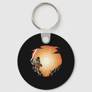 Rock Mountain Climbing Forest Sunset Nature Climbe Key Ring
