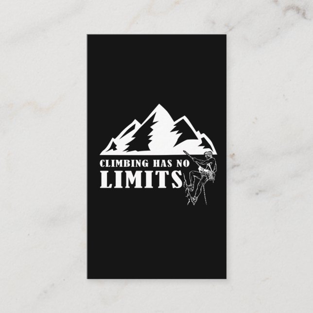 Rock Mountain Climbing no Limit Carabiner Hiking Business Card (Front)