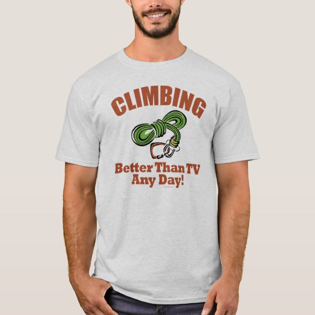 Rock, Mountain Climbing T-Shirt (Front)