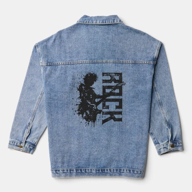 Rock music denim jacket (Back)