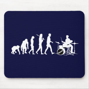 Rock Music Drummer and Jazz Dubstep Drums Mouse Pad