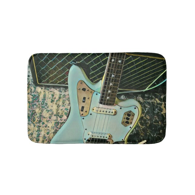 rock music gift for him her bath mat (Front)