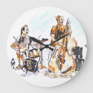 Rock music group large clock