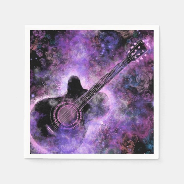 Rock Music Guitar Napkins (Front)