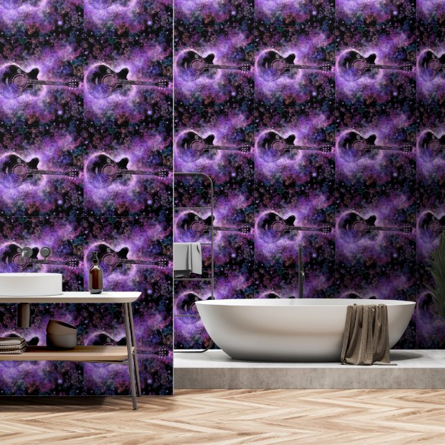 Rock Music Guitar Wallpaper (Bathroom)