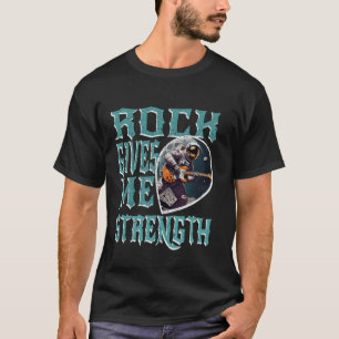 Rock Music Motivates Astronaut Playing Guitar T-Shirt