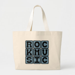 Rock Music, Music Genre Large Tote Bag