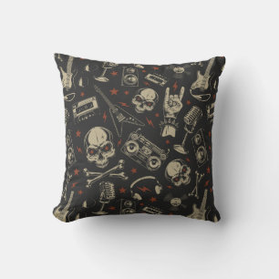 Rock Music Pattern Cushion