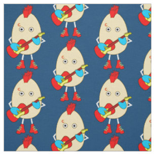 Rock Musician Egghead Fabric