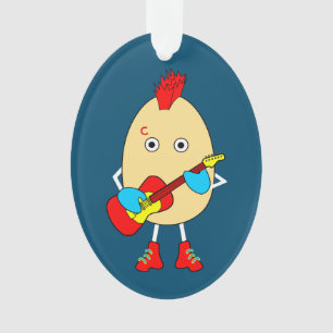 Rock Musician Egghead Ornament