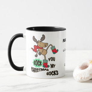 Rock my Christmas socks custom Mug
