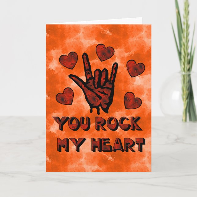 Rock My Heart Holiday Card (Front)