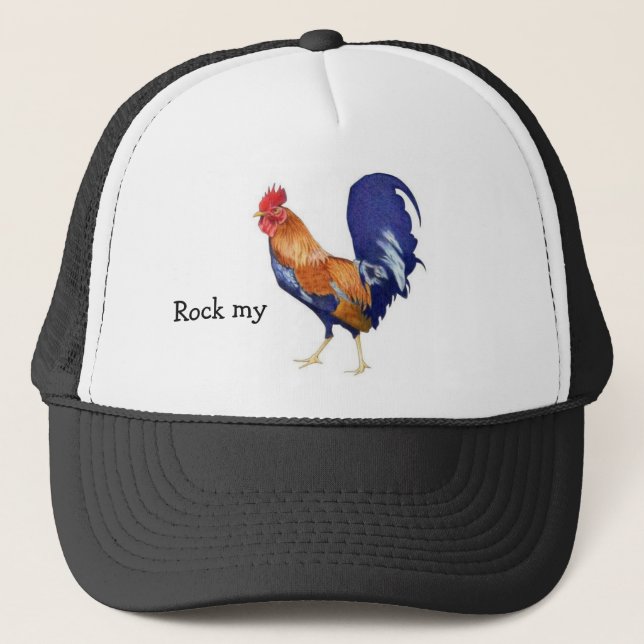 Rock my rooster trucker hat (Front)