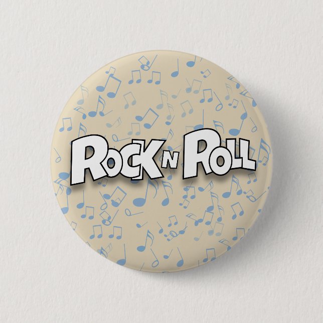 Rock N Roll 6 Cm Round Badge (Front)