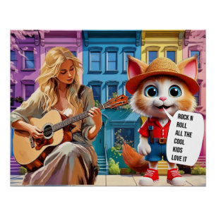 Rock n roll all the cool kids love it poster