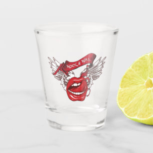 Rock n Roll Angel Lips Shot Glass