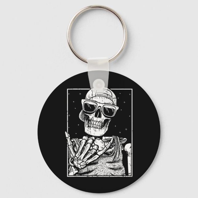 Rock N Roll Band Lazy Halloween Costume Rocker Mus Key Ring (Front)