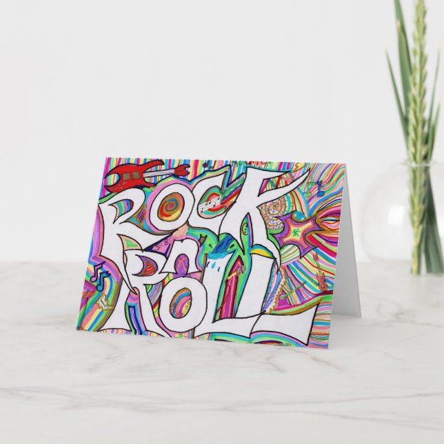rock n roll card (Front)
