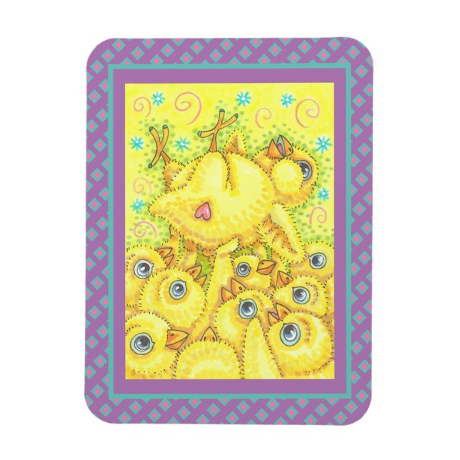 ROCK N ROLL CHICK, EASTER SPRING MOSH PIT MAGNET (Vertical)