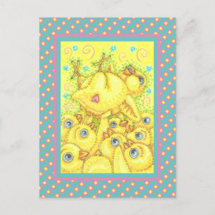 ROCK N ROLL CHICK, EASTER SPRING MOSH PIT POSTCARD