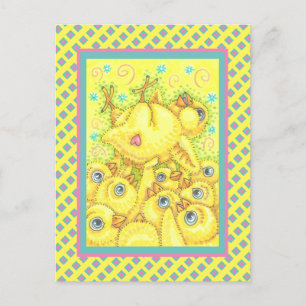 ROCK N ROLL CHICK, EASTER SPRING MOSH PIT POSTCARD