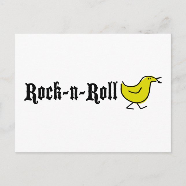 Rock-N-Roll Chick Postcard (Front)