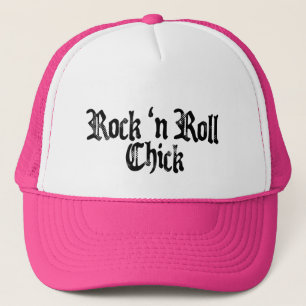 rock n roll chick trucker hat