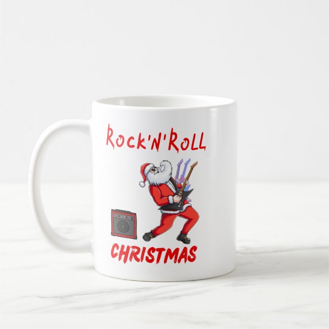 Rock-N-Roll Christmas Coffee Mug (Left)