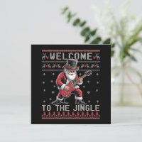 Rock n Roll Christmas Rocker Santa Ugly Christmas