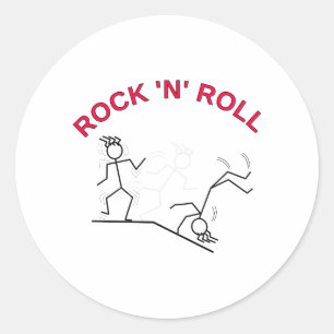 Rock 'N' Roll Classic Round Sticker