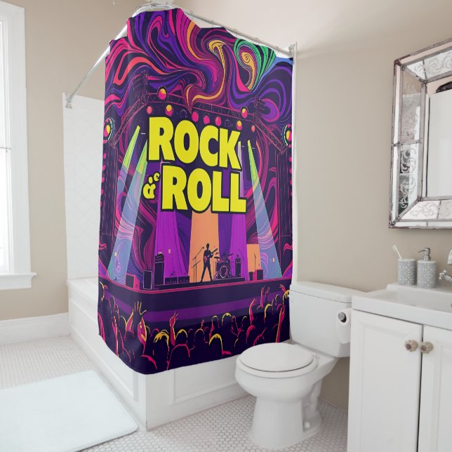 Rock n Roll Concert Stage Shower Curtain (In Situ)