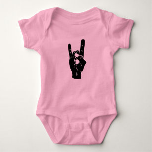 Rock n Roll Devil Horns Baby Bodysuit