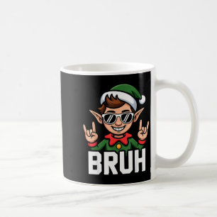 Rock N Roll Elf Bruh Funny Saying Meme Boys Men Ch Coffee Mug