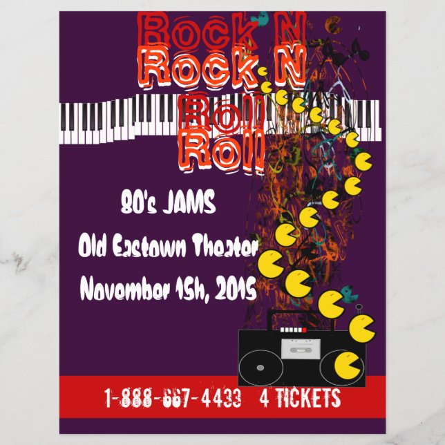 Rock N Roll Flyer 80s Jam (Front)