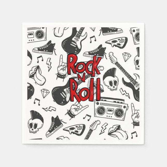 Rock N Roll Forever Napkin (Front)