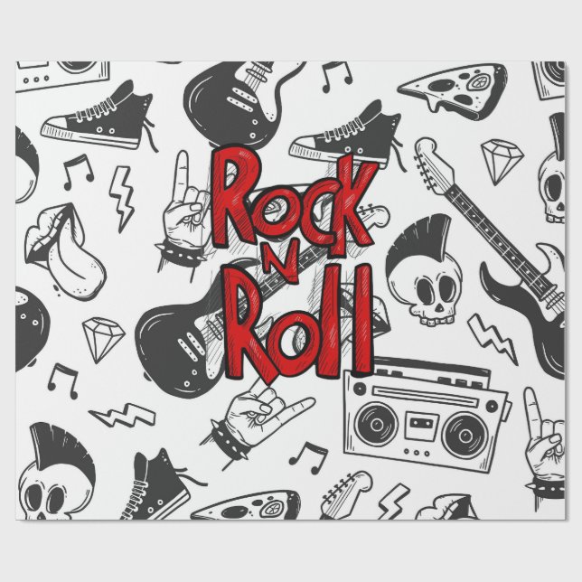Rock N Roll Forever Wrapping Paper (Flat)