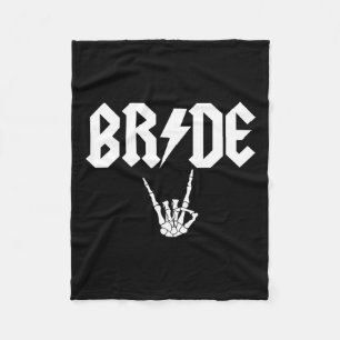 Rock N Roll Gothic Halloween Bachelorette Party Fleece Blanket