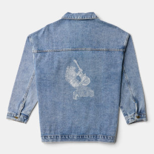 Rock N Roll Guitar Player Denim Jacket Guitarist