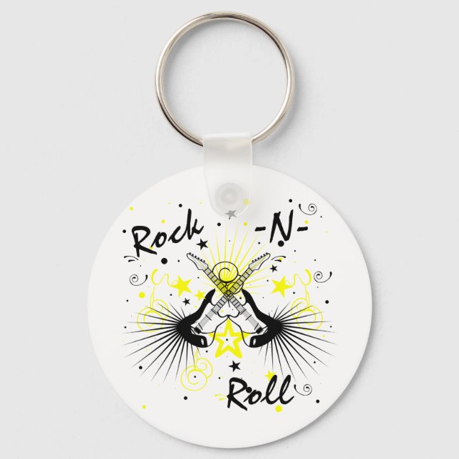 Rock n Roll Guitars Key Ring (Front)