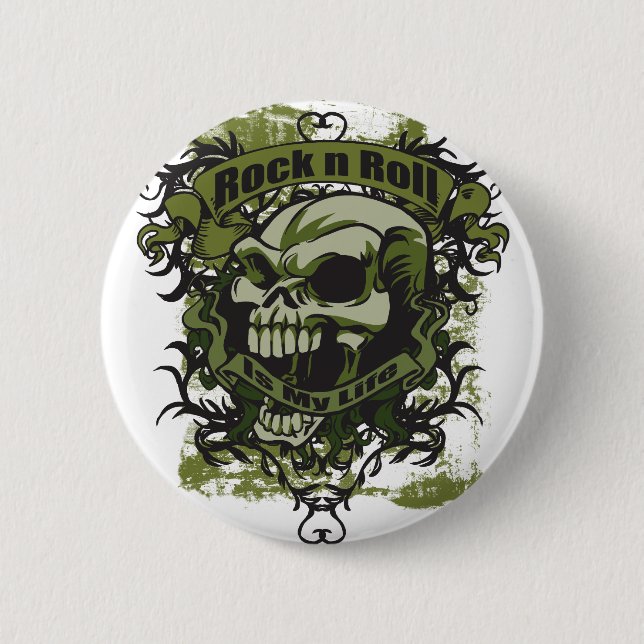 Rock n Roll is my Life 6 Cm Round Badge (Front)