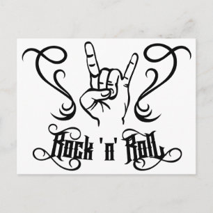 Rock 'n' Roll Music Symbol Holiday Postcard
