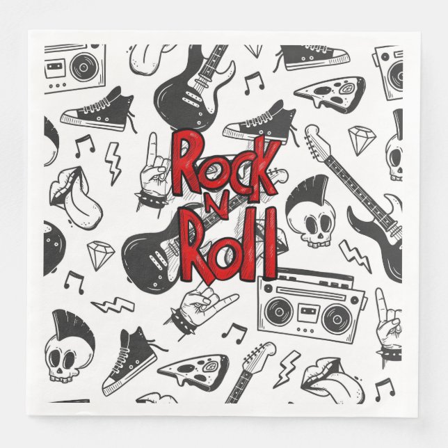 Rock N Roll Napkin (Front)