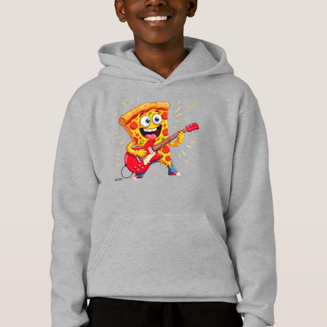 **Rock ’n’ Roll Pizza – Funny Guitar-Playing Slice (Front)