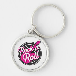 Rock N Roll rockabilly record design Key Ring